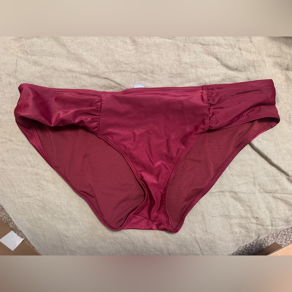 Aerie Women's Burgundy Swim Hipster Bikini Bottom